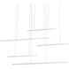 Vega Motion LED 12 inch Nickel Multi Light Pendant Ceiling Light in Brushed Nickel